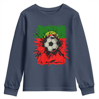 Portugal Soccer Youth Sweatshirt Portuguese Flag Soccer Ball Futebol - Wonder Print Shop