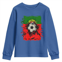 Portugal Soccer Youth Sweatshirt Portuguese Flag Soccer Ball Futebol - Wonder Print Shop