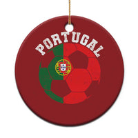 Portugal Soccer Christmas Ornament Portuguese Flag Soccer Ball Futebol Football Fan - Wonder Print Shop