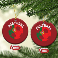 Portugal Soccer Christmas Ornament Portuguese Flag Soccer Ball Futebol Football Fan - Wonder Print Shop