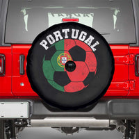 Portugal Soccer Spare Tire Cover Portuguese Flag Soccer Ball Futebol Football Fan - Wonder Print Shop