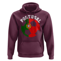 Portugal Soccer Hoodie Portuguese Flag Soccer Ball Futebol Football Fan - Wonder Print Shop