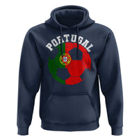 Portugal Soccer Hoodie Portuguese Flag Soccer Ball Futebol Football Fan - Wonder Print Shop