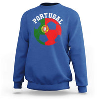 Portugal Soccer Sweatshirt Portuguese Flag Soccer Ball Futebol Football Fan - Wonder Print Shop