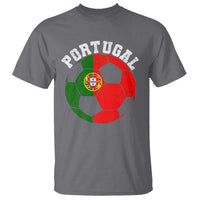 Portugal Soccer T Shirt Portuguese Flag Soccer Ball Futebol Football Fan - Wonder Print Shop
