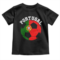 Portugal Soccer Toddler T Shirt Portuguese Flag Soccer Ball Futebol Football Fan - Wonder Print Shop