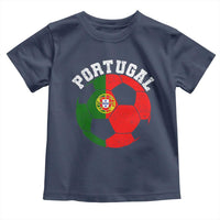 Portugal Soccer Toddler T Shirt Portuguese Flag Soccer Ball Futebol Football Fan - Wonder Print Shop