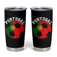 Portugal Soccer Tumbler Cup Portuguese Flag Soccer Ball Futebol Football Fan - Wonder Print Shop