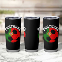 Portugal Soccer Tumbler Cup Portuguese Flag Soccer Ball Futebol Football Fan - Wonder Print Shop