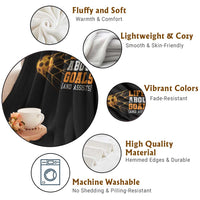 Funny Soccer Throw Blanket Life Is About Goals And Assists Youth Soccer - Wonder Print Shop