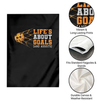 Funny Soccer Garden Flag Life Is About Goals And Assists Youth Soccer - Wonder Print Shop