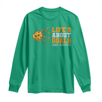 Funny Soccer Long Sleeve Shirt Life Is About Goals And Assists Youth Soccer - Wonder Print Shop