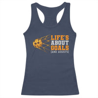 Funny Soccer Racerback Tank Top Life Is About Goals And Assists Youth Soccer - Wonder Print Shop