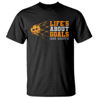 Funny Soccer T Shirt Life Is About Goals And Assists Youth Soccer - Wonder Print Shop