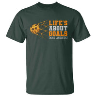 Funny Soccer T Shirt Life Is About Goals And Assists Youth Soccer - Wonder Print Shop
