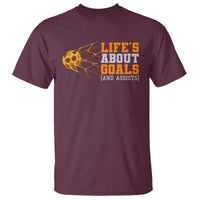 Funny Soccer T Shirt Life Is About Goals And Assists Youth Soccer - Wonder Print Shop