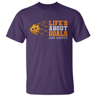 Funny Soccer T Shirt Life Is About Goals And Assists Youth Soccer - Wonder Print Shop