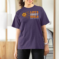 Funny Soccer T Shirt For Women Life Is About Goals And Assists Youth Soccer - Wonder Print Shop