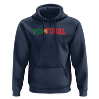 Vintage Portugal Hoodie Classic Portuguese Flag Retro Varsity Futebol - Wonder Print Shop