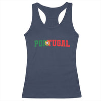 Vintage Portugal Racerback Tank Top Classic Portuguese Flag Retro Varsity Futebol - Wonder Print Shop