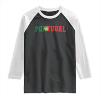 Vintage Portugal Raglan Shirt Classic Portuguese Flag Retro Varsity Futebol - Wonder Print Shop