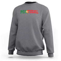 Vintage Portugal Sweatshirt Classic Portuguese Flag Retro Varsity Futebol - Wonder Print Shop