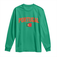 Portugal Long Sleeve Shirt Portuguese Flag Futebol Fan - Wonder Print Shop