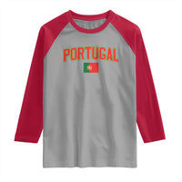Portugal Raglan Shirt Portuguese Flag Futebol Fan - Wonder Print Shop