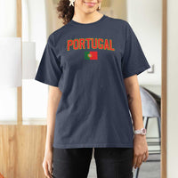 Portugal T Shirt For Women Portuguese Flag Futebol Fan - Wonder Print Shop