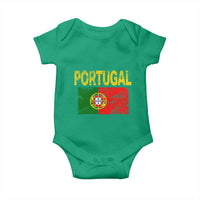 Portugal Flag Baby Onesie Retro Vintage Portuguese Flags Futebol - Wonder Print Shop
