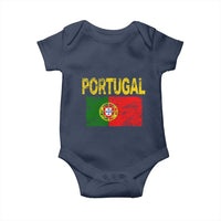 Portugal Flag Baby Onesie Retro Vintage Portuguese Flags Futebol - Wonder Print Shop
