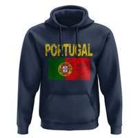 Portugal Flag Hoodie Retro Vintage Portuguese Flags Futebol - Wonder Print Shop