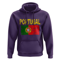 Portugal Flag Hoodie Retro Vintage Portuguese Flags Futebol - Wonder Print Shop
