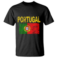 Portugal Flag T Shirt Retro Vintage Portuguese Flags Futebol - Wonder Print Shop