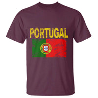 Portugal Flag T Shirt Retro Vintage Portuguese Flags Futebol - Wonder Print Shop