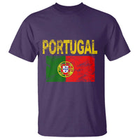 Portugal Flag T Shirt Retro Vintage Portuguese Flags Futebol - Wonder Print Shop