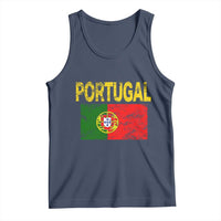 Portugal Flag Tank Top Retro Vintage Portuguese Flags Futebol - Wonder Print Shop
