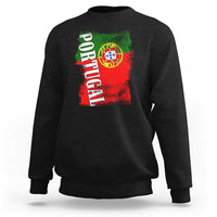 Portugal Flag Sweatshirt Retro Vintage Futebol Portuguese Flags - Wonder Print Shop