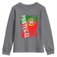 Portugal Flag Youth Sweatshirt Retro Vintage Futebol Portuguese Flags - Wonder Print Shop