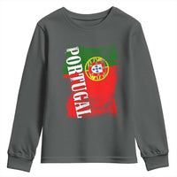 Portugal Flag Youth Sweatshirt Retro Vintage Futebol Portuguese Flags - Wonder Print Shop