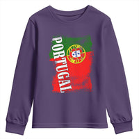 Portugal Flag Youth Sweatshirt Retro Vintage Futebol Portuguese Flags - Wonder Print Shop