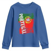 Portugal Flag Youth Sweatshirt Retro Vintage Futebol Portuguese Flags - Wonder Print Shop