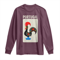 Portuguese Rooster Long Sleeve Shirt Galo de Barcelos Portugal Roots Pride Heritage Gift - Wonder Print Shop