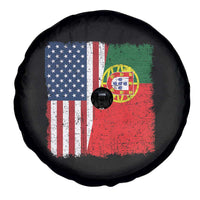 Portuguese American Flag Spare Tire Cover Retro Vintage USA Portugal Roots Heritage Pride - Wonder Print Shop