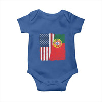 Portuguese American Flag Baby Onesie Retro Vintage USA Portugal Roots Heritage Pride - Wonder Print Shop