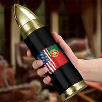 Portuguese American Flag Bullet Tumbler Retro Vintage USA Portugal Roots Heritage Pride - Wonder Print Shop