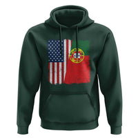 Portuguese American Flag Hoodie Retro Vintage USA Portugal Roots Heritage Pride - Wonder Print Shop