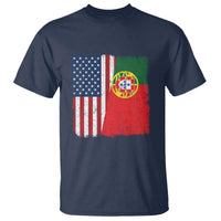 Portuguese American Flag T Shirt Retro Vintage USA Portugal Roots Heritage Pride - Wonder Print Shop