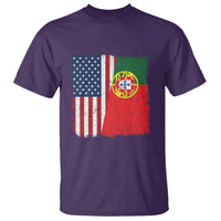 Portuguese American Flag T Shirt Retro Vintage USA Portugal Roots Heritage Pride - Wonder Print Shop