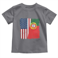 Portuguese American Flag Toddler T Shirt Retro Vintage USA Portugal Roots Heritage Pride - Wonder Print Shop